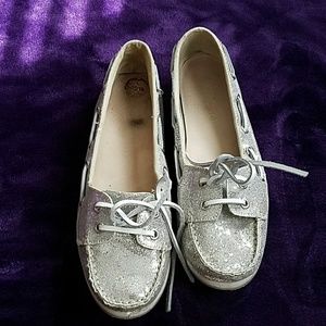 Flash sale! Aldo silver glitter loafers